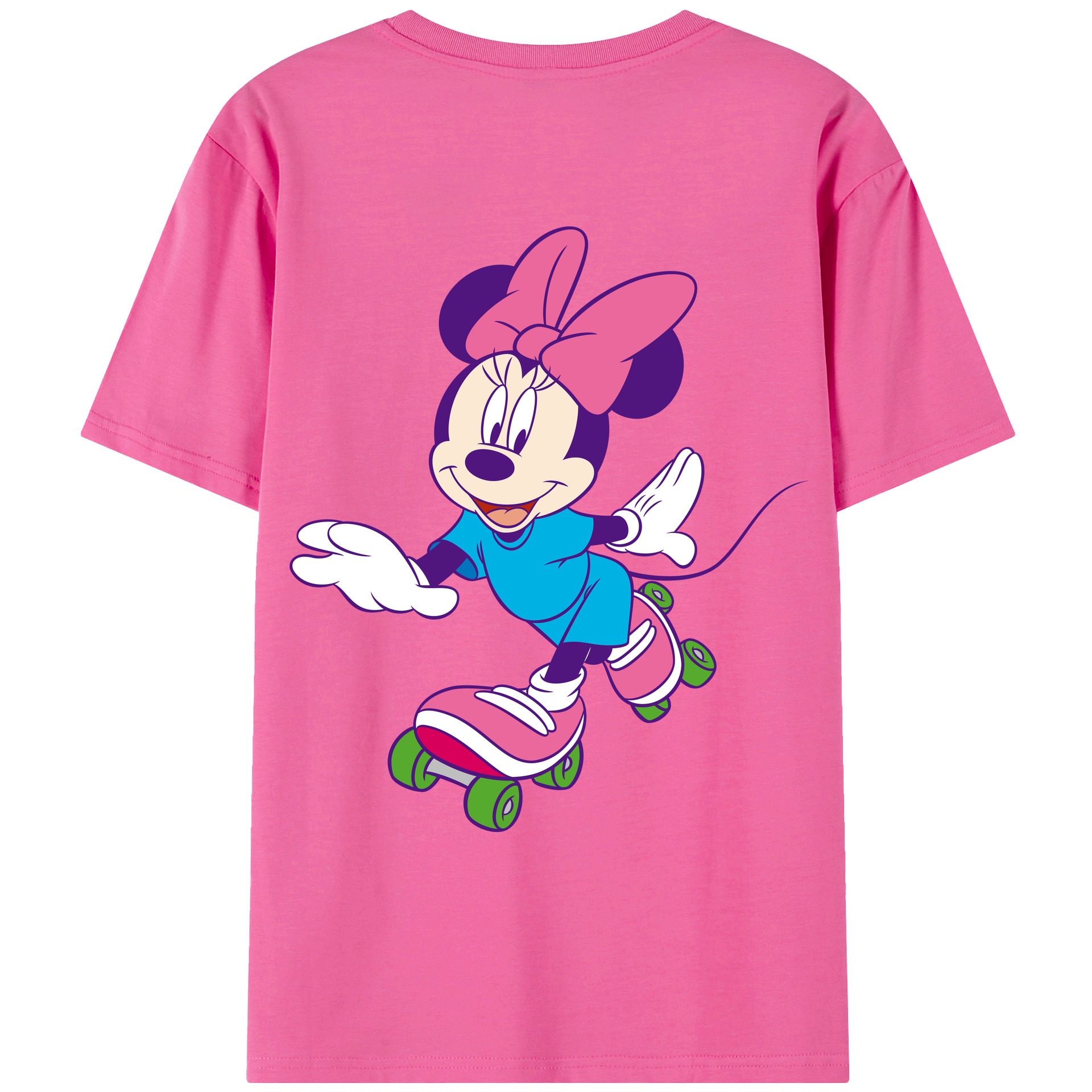 （画像用） ミッキーマウス Mickey Mouse レディース半袖Tシャツ(バックプリント)